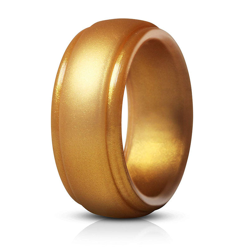 VVS-Schmuck, goldener Silikon-Ehering