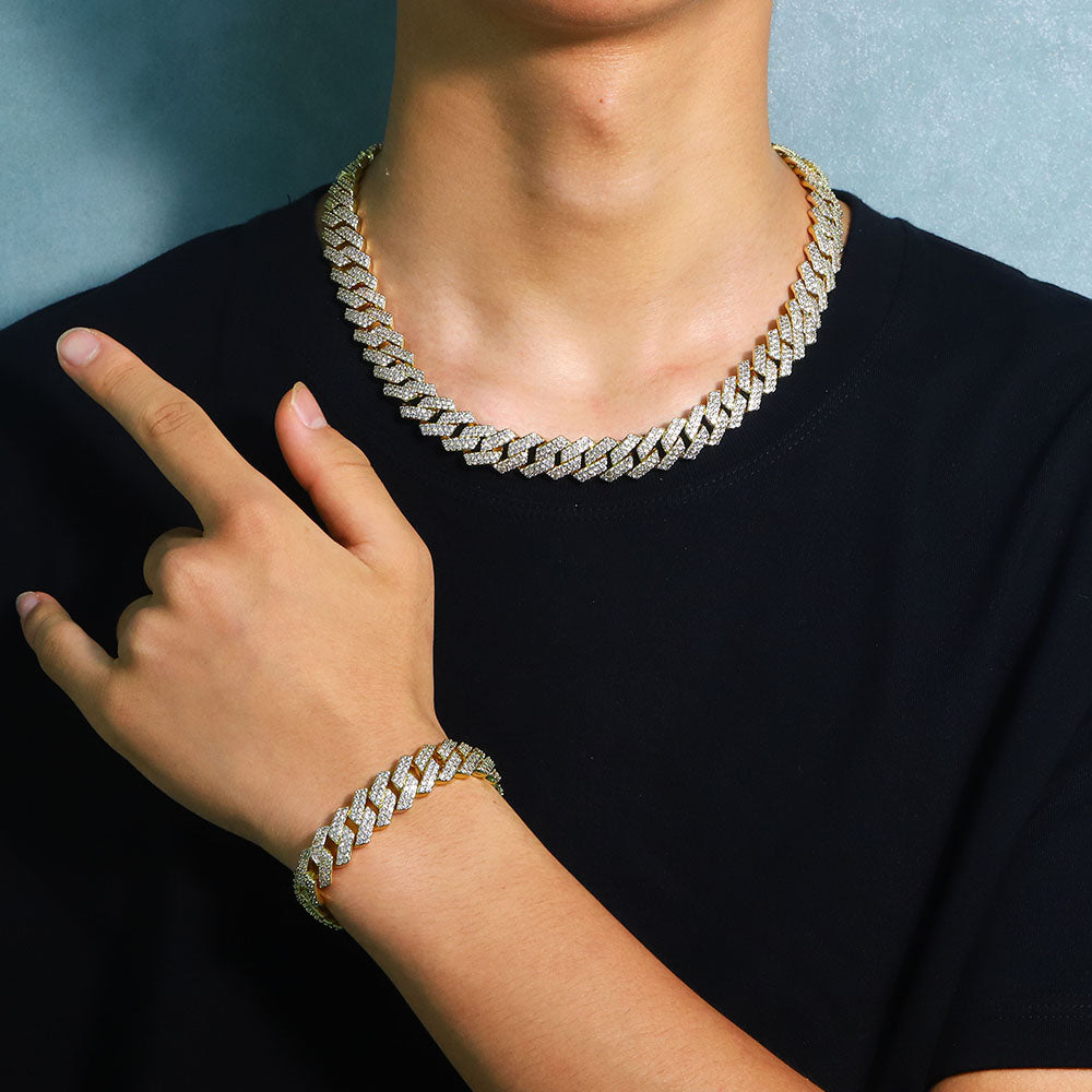16 mm S-Link-Kette mit kubanischen Diamantgliedern
