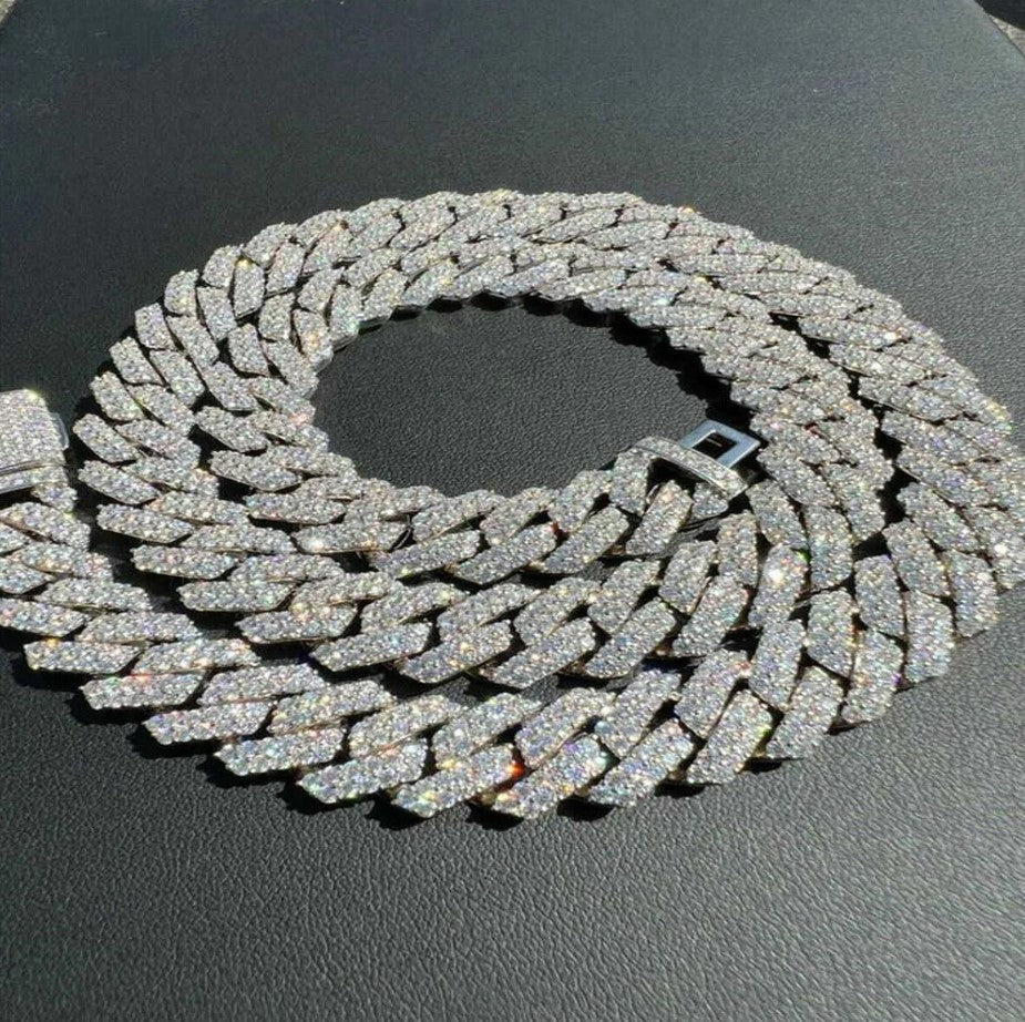 Chaîne cubaine à griffes de 19 mm + bracelet gratuit