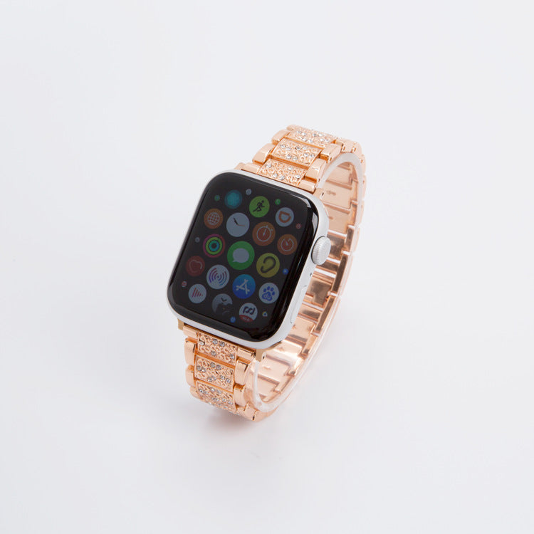 Edelstahlarmband für die Apple Watch mit Diamant-Strass