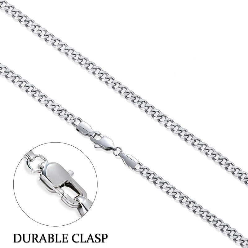 3,5 mm kubanische Edelstahlkette