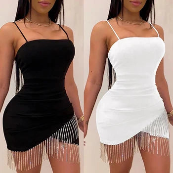 Ava Split Sommer-Minikleid mit Quaste