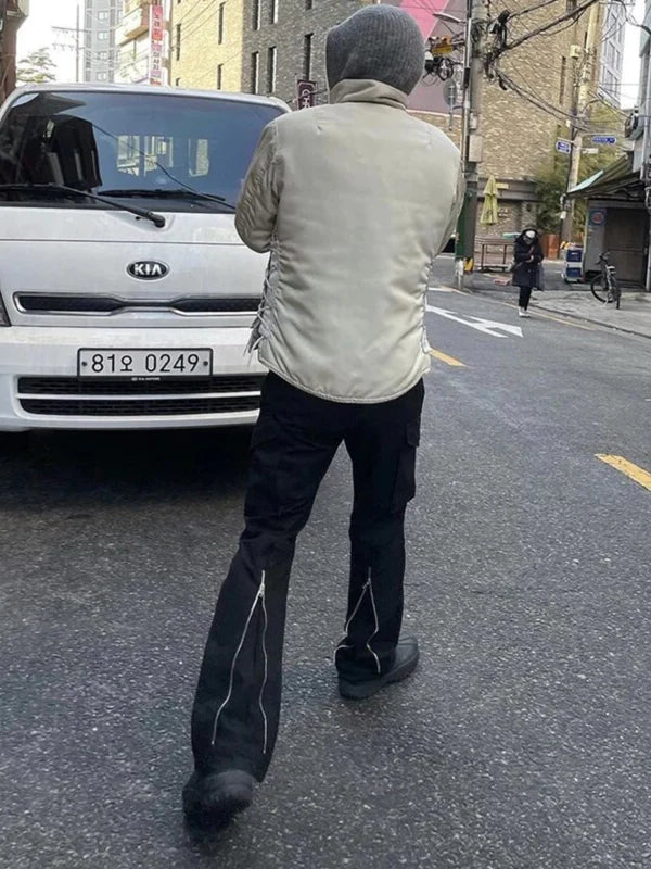 Pantalon à fermeture éclair dans le dos VVS