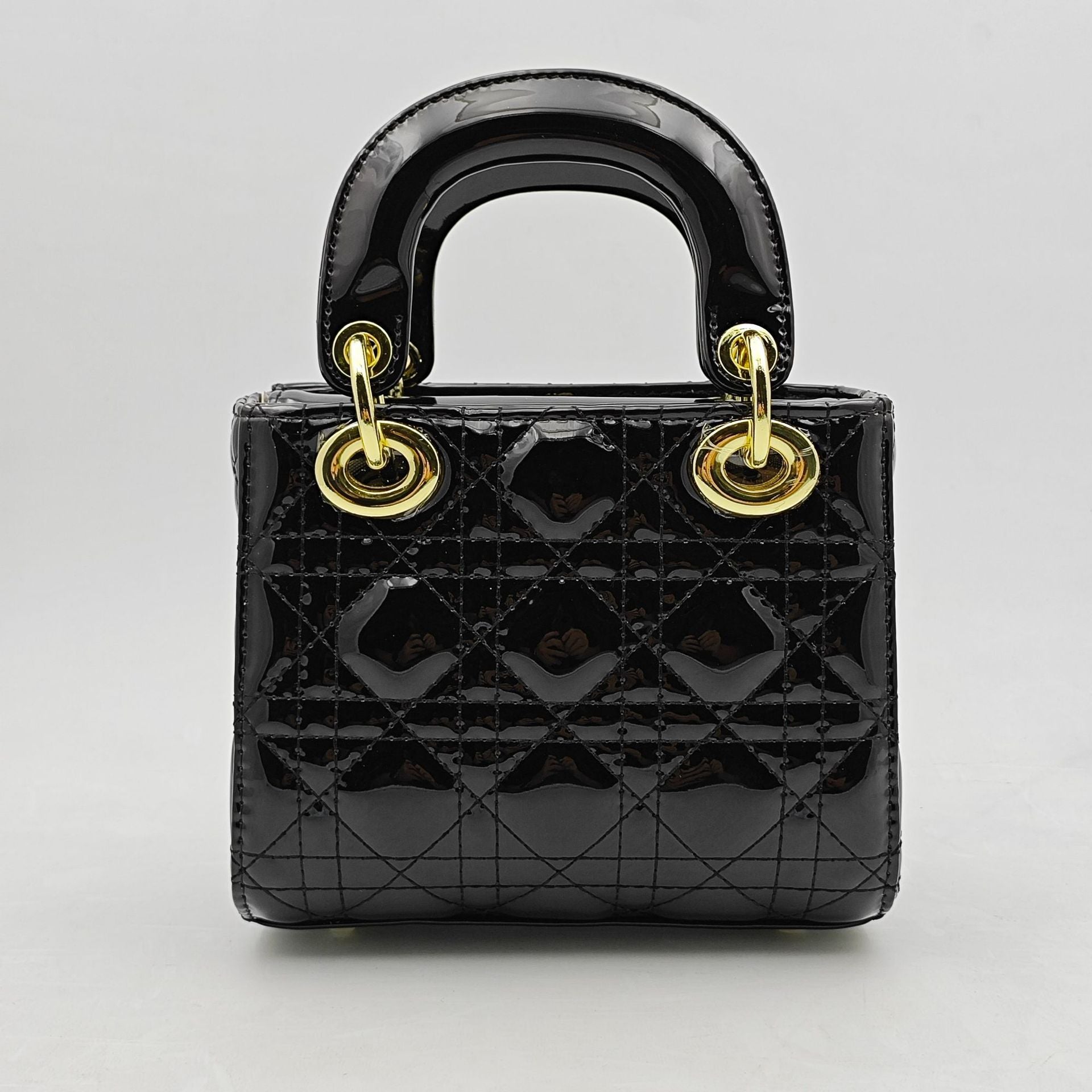 Diana Iconic Kleine Lederhandtasche mit drei Rahmen