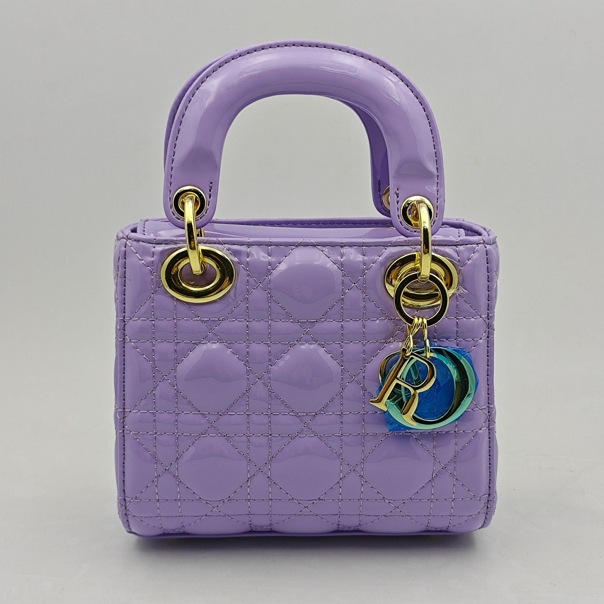 Diana Iconic Kleine Lederhandtasche mit drei Rahmen