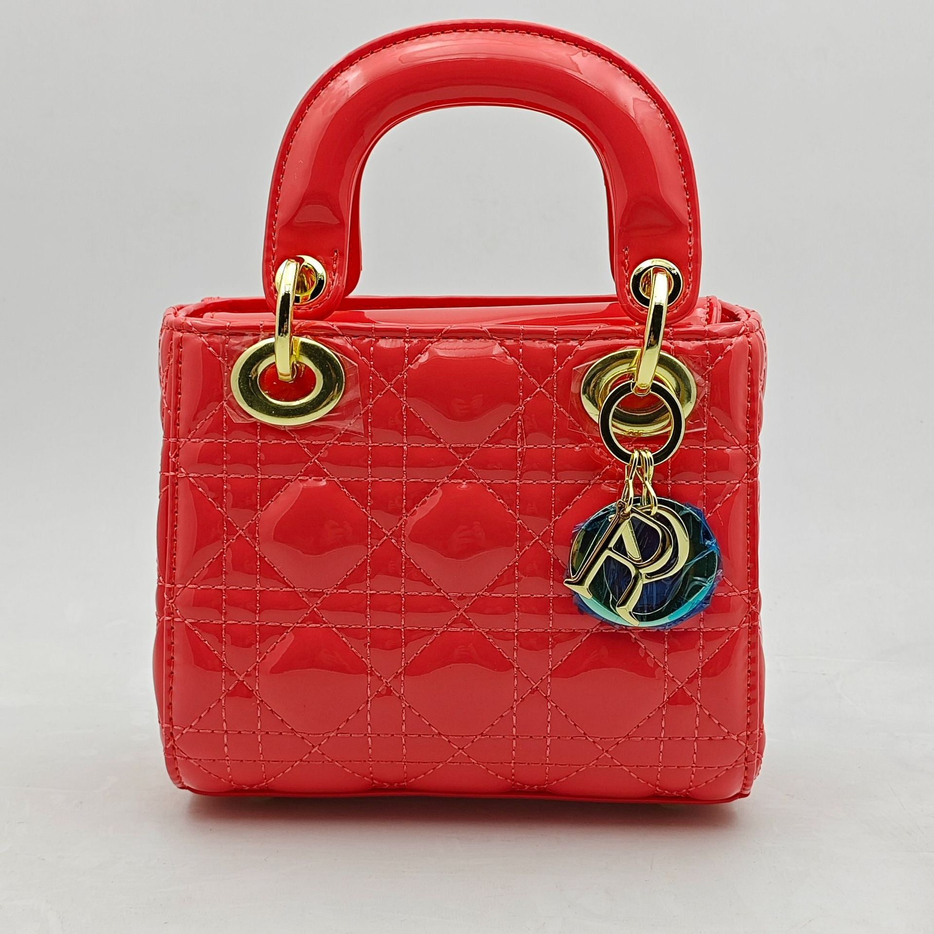 Diana Iconic Kleine Lederhandtasche mit drei Rahmen