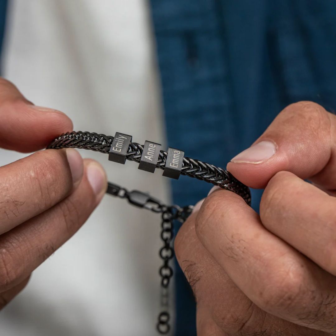 VVS Personalisiertes Papa-Armband mit dem Namen des Kindes