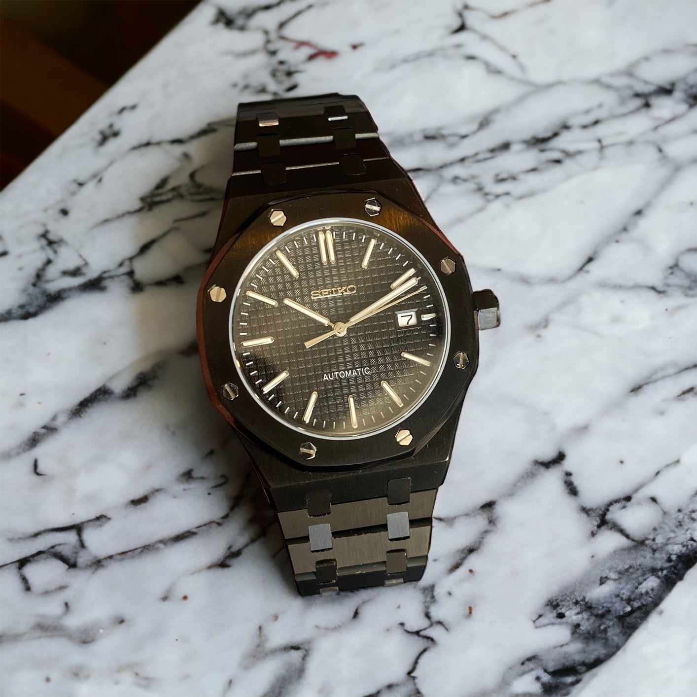 SEIKO MOD ROYAL OAK | SCHWARZ