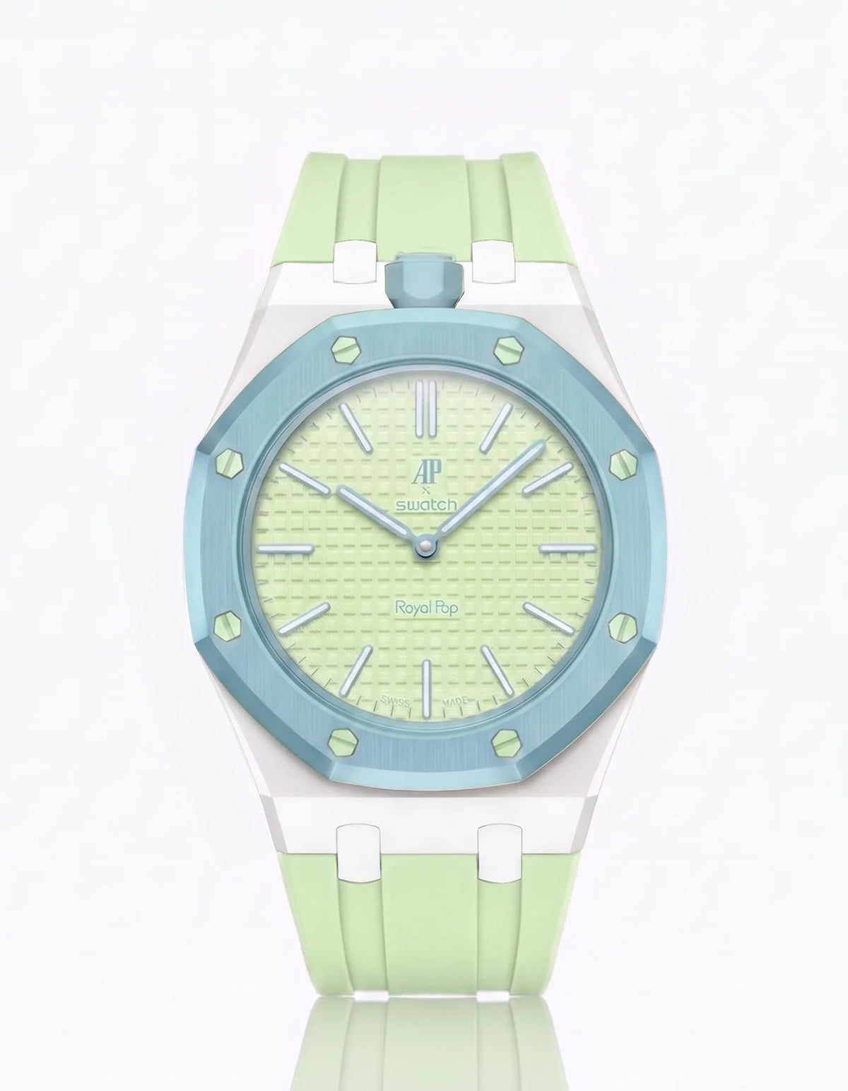 combo::white::rubber-strap-for-ap-x-swatch-royal-pop-mint