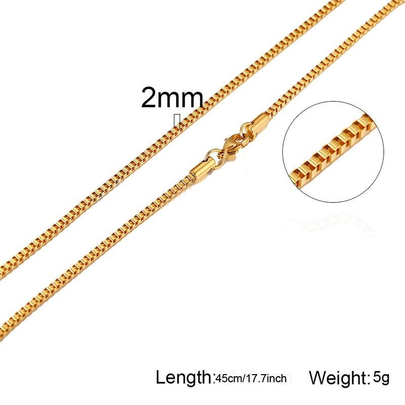 2mm klassische minimalistische kubanische Herrenkette