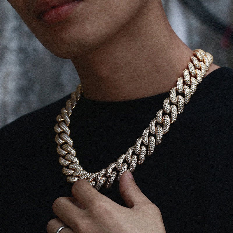 Thicc AF 20MM Vollständig Iced Out Diamant Cuban Link Kette