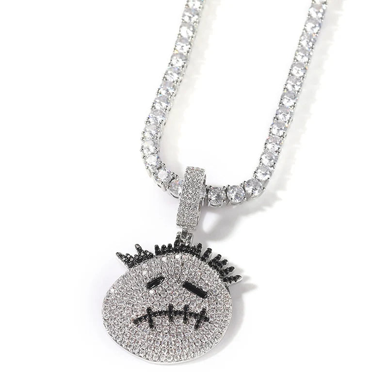 Chaîne Smiley Dead de Travis Scott de VVS Jewelry