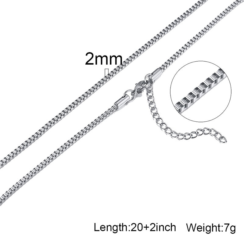 2mm klassische minimalistische kubanische Herrenkette
