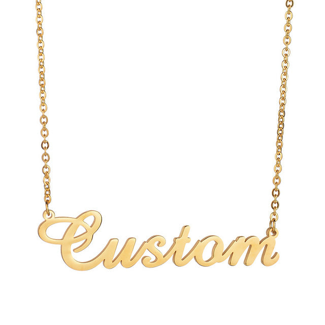 18 Karat Gold/Silber personalisierte Namenskette