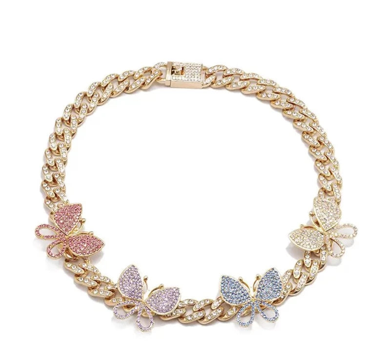 Kubanische Kette mit Schmetterlingsanhänger
