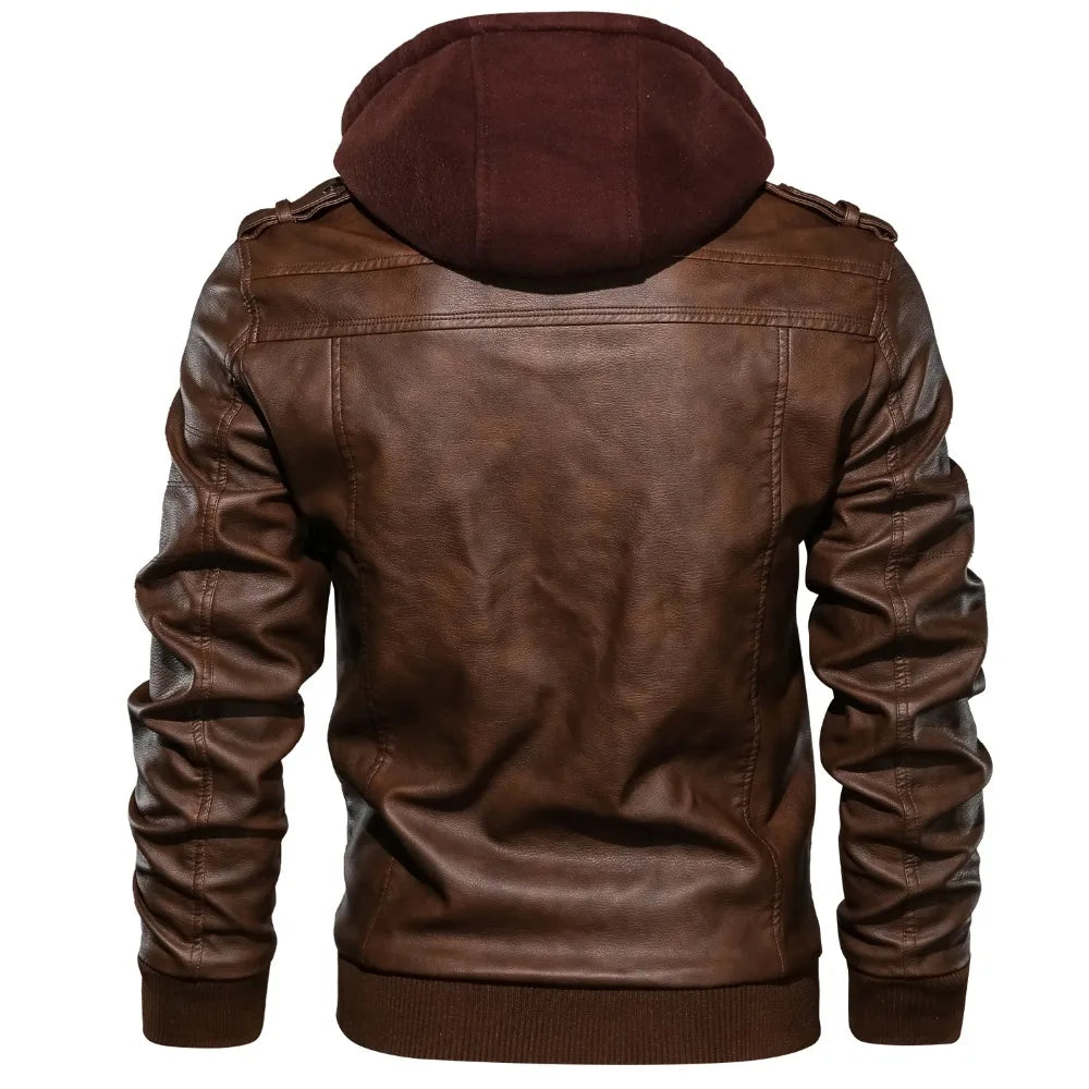 VVS Salvatore Lederjacke mit Kapuze