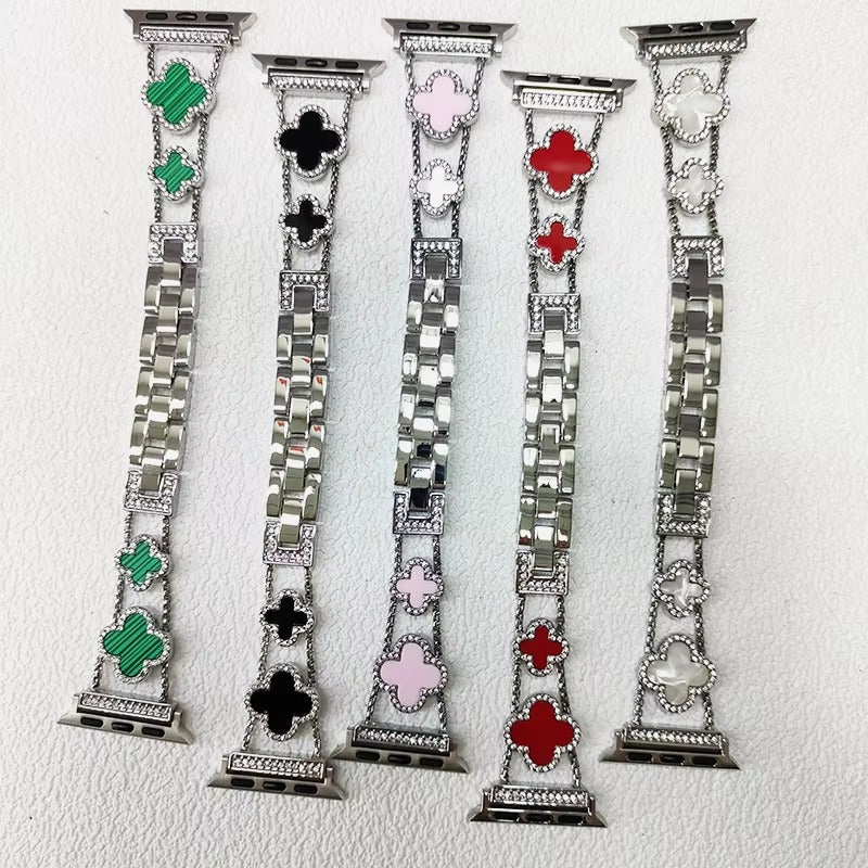 Bracelet Apple Watch trèfle glacé