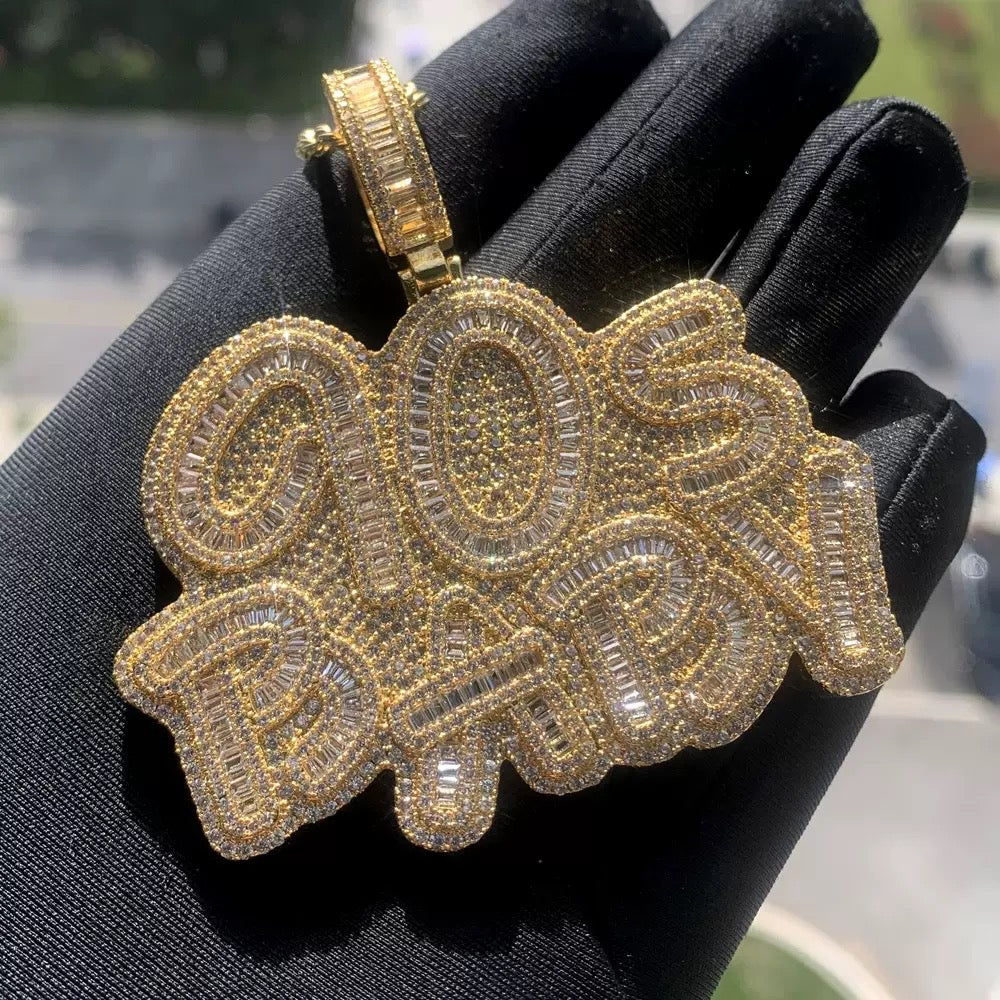 90's Baby Fully Baguette Pendant Chain
