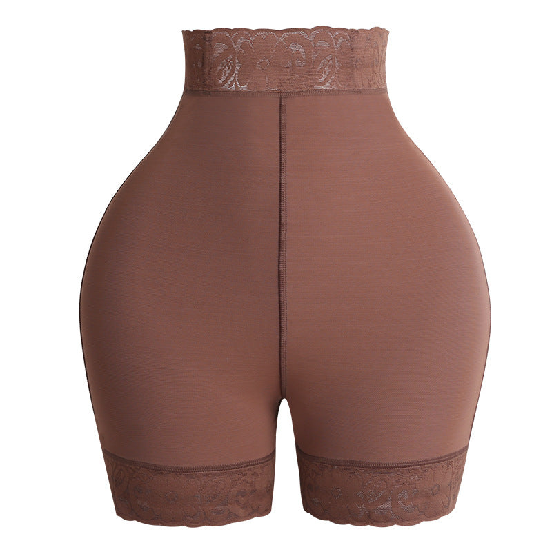 Short gainant taille haute en dentelle