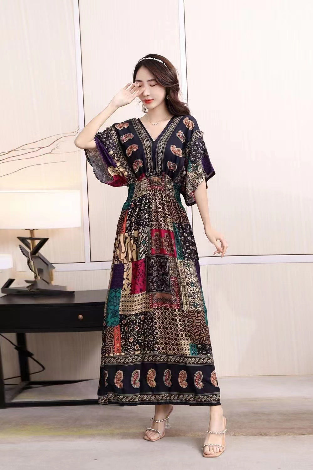 Retro-Bohemian-Sommerkleid