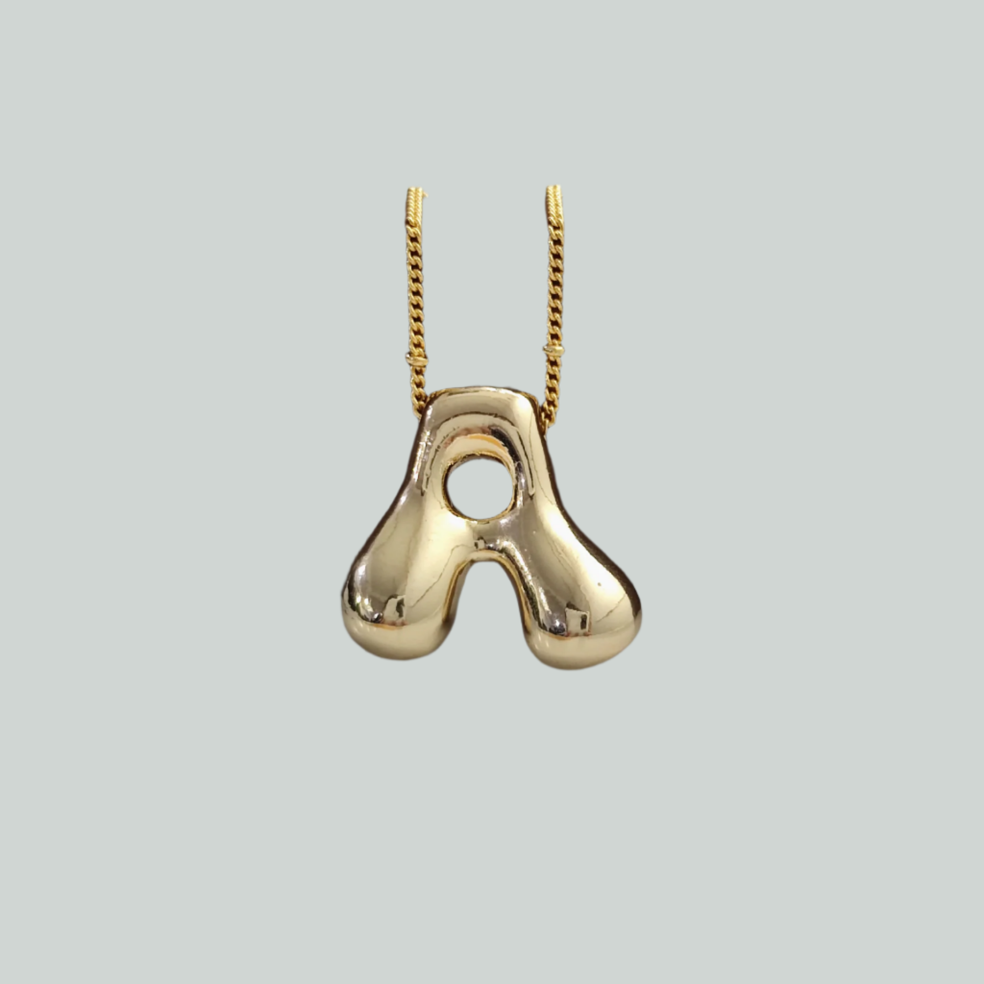 VVS Jewelry™ Chubby Bubble Halskette mit Anfangsbuchstaben