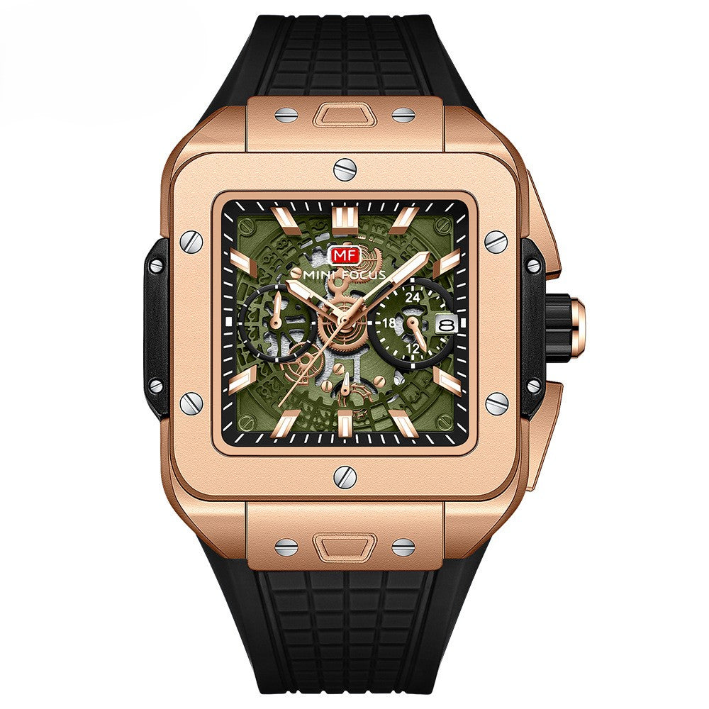 VVS Luxus sportliche quadratische Herrenuhr