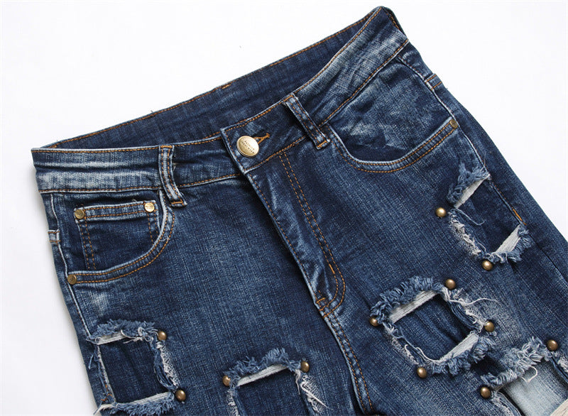 Liu Ding Jeans mit Löchern