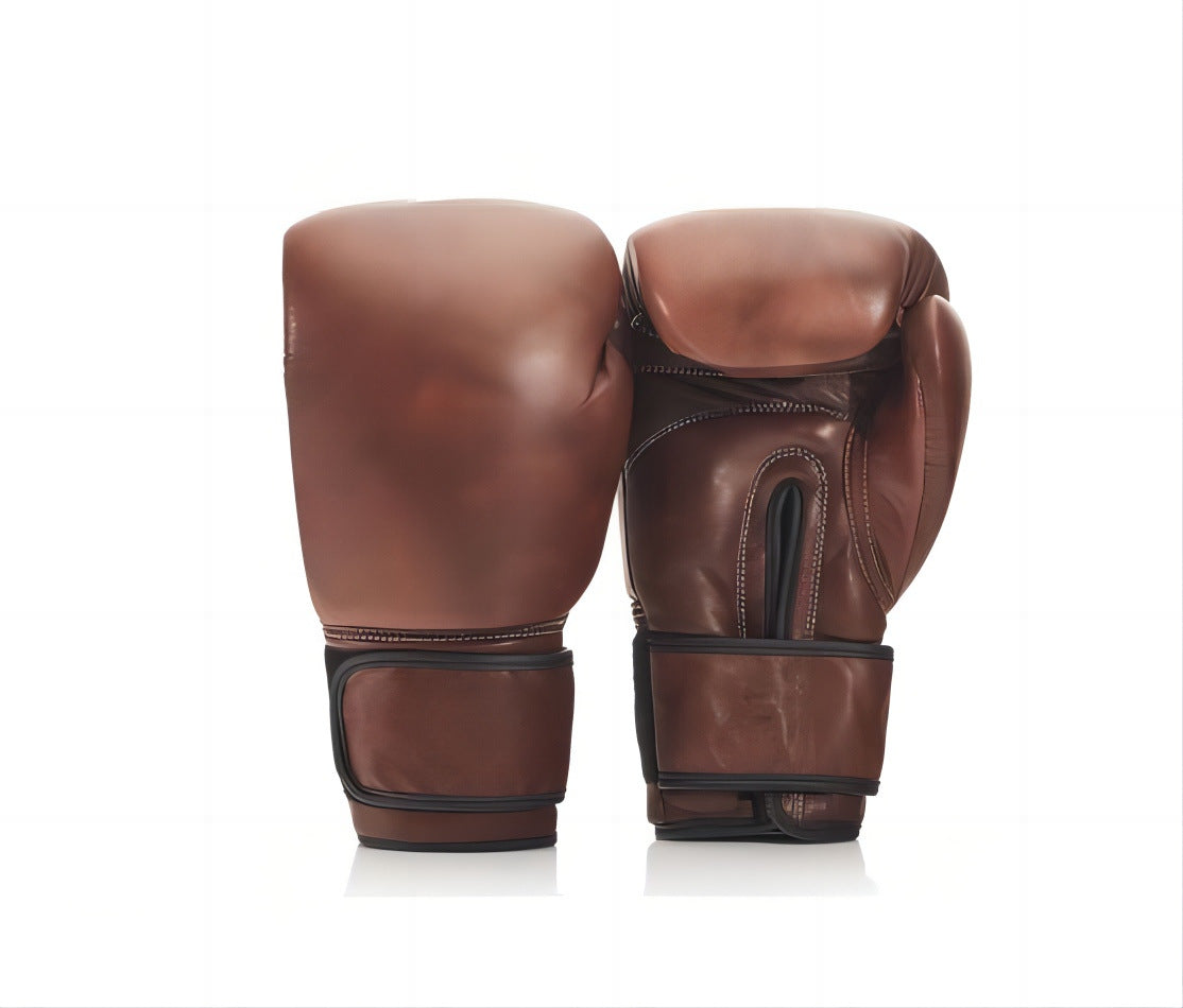 Retro Vintage Boxhandschuhe aus braunem Leder