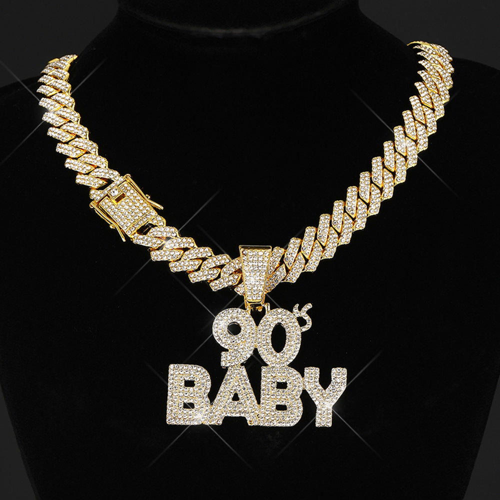 90er BABY Anhänger Kubanische Kette