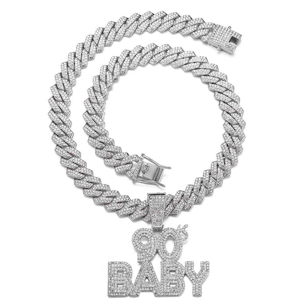 90er BABY Anhänger Kubanische Kette