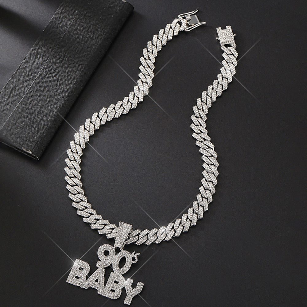 90er BABY Anhänger Kubanische Kette