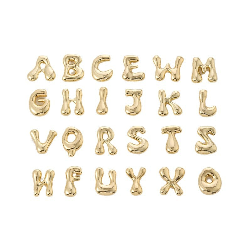 VVS Jewelry™ Chubby Bubble Halskette mit Anfangsbuchstaben