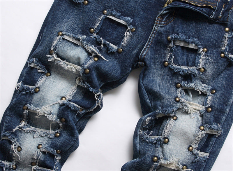 Liu Ding Jeans mit Löchern