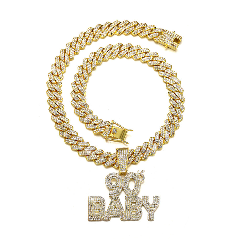 90er BABY Anhänger Kubanische Kette