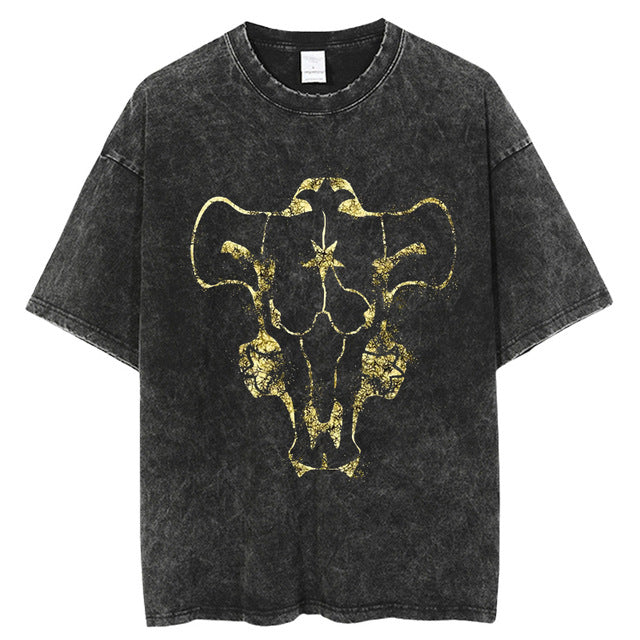 Black Clover Vintage gewaschenes Anime-Shirt