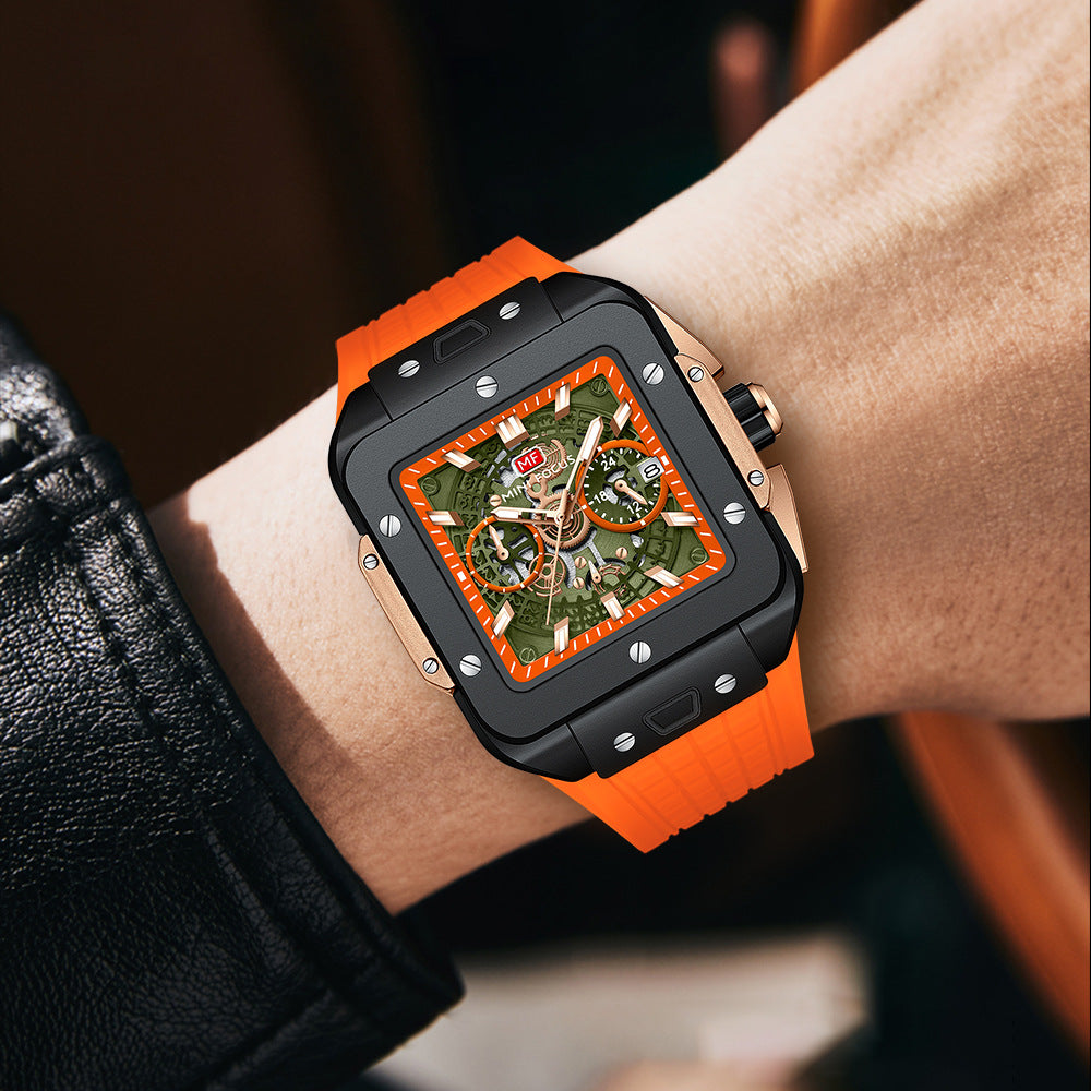 VVS Luxus sportliche quadratische Herrenuhr