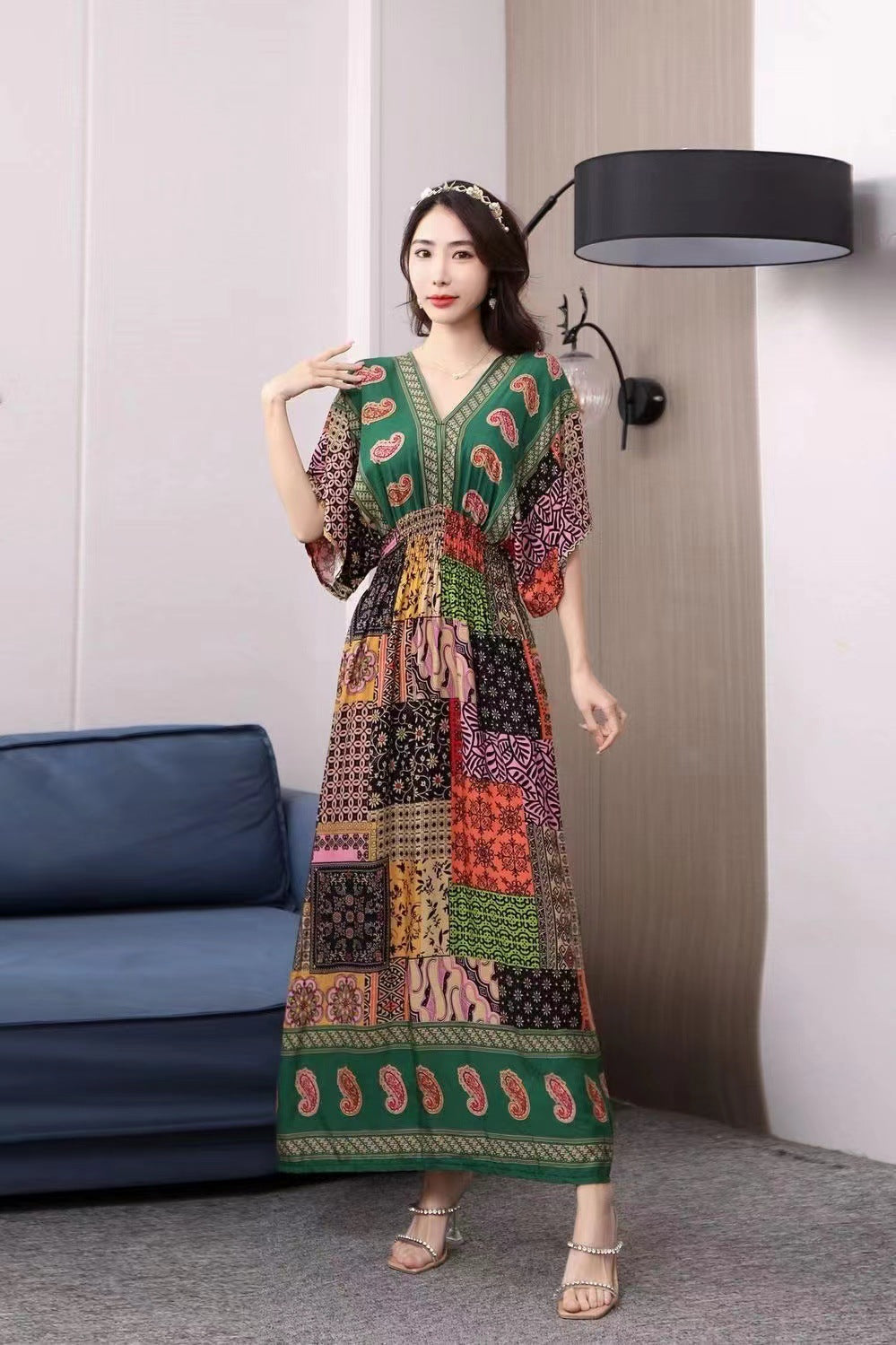 Retro-Bohemian-Sommerkleid