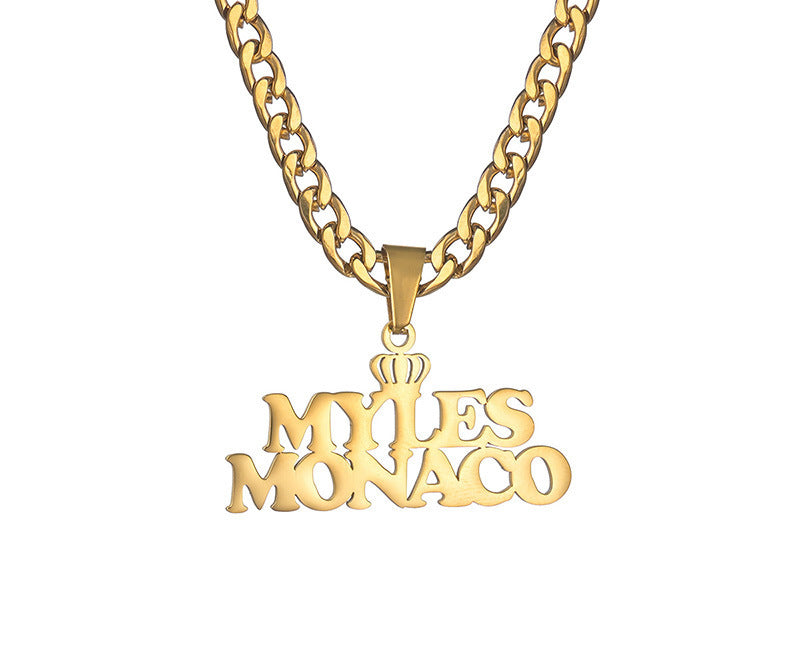 Kubanische Halskette mit individuellem Namen aus 18 Karat Gold – Personalisierter Schmuck