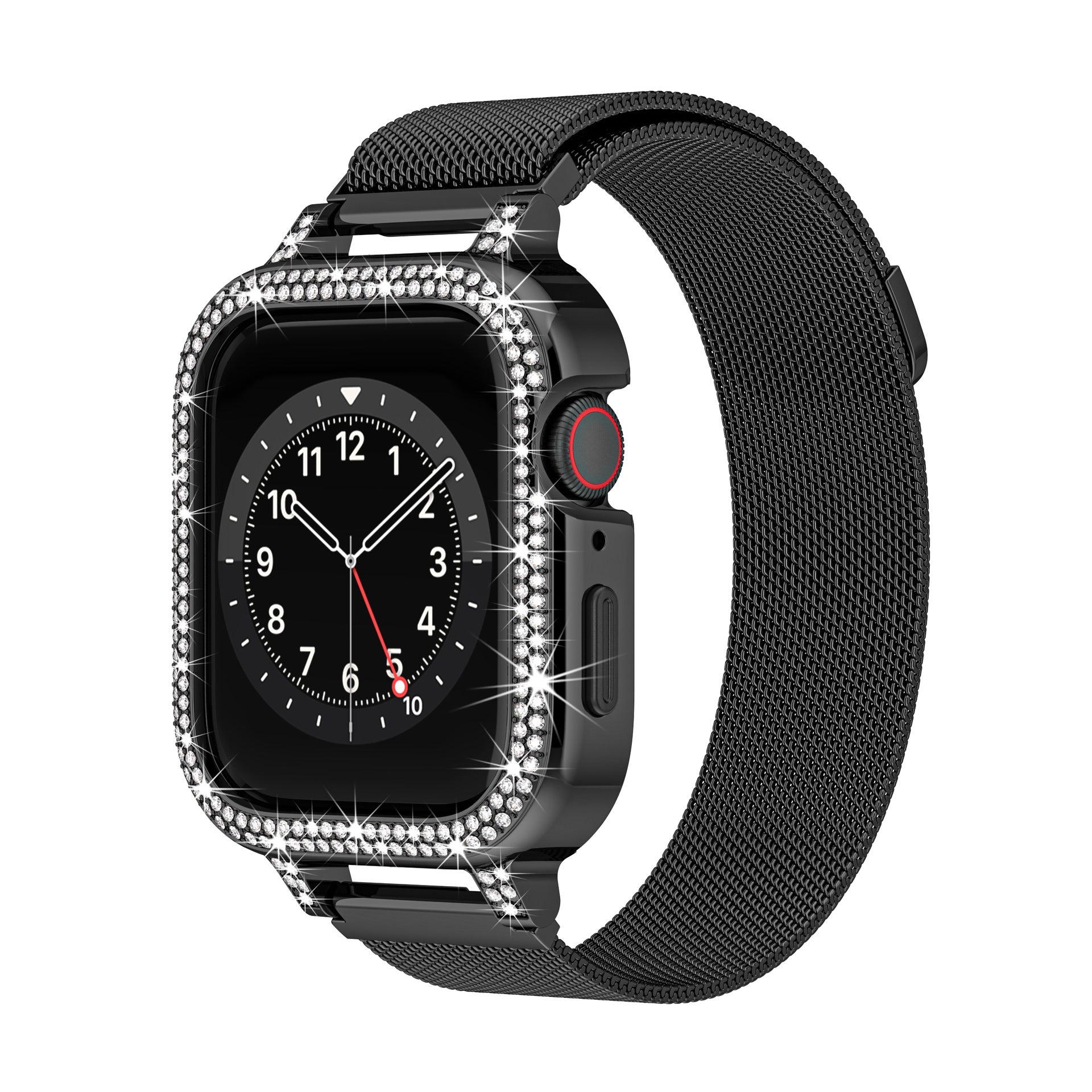 Bracelet Apple Watch avec lunette en diamant