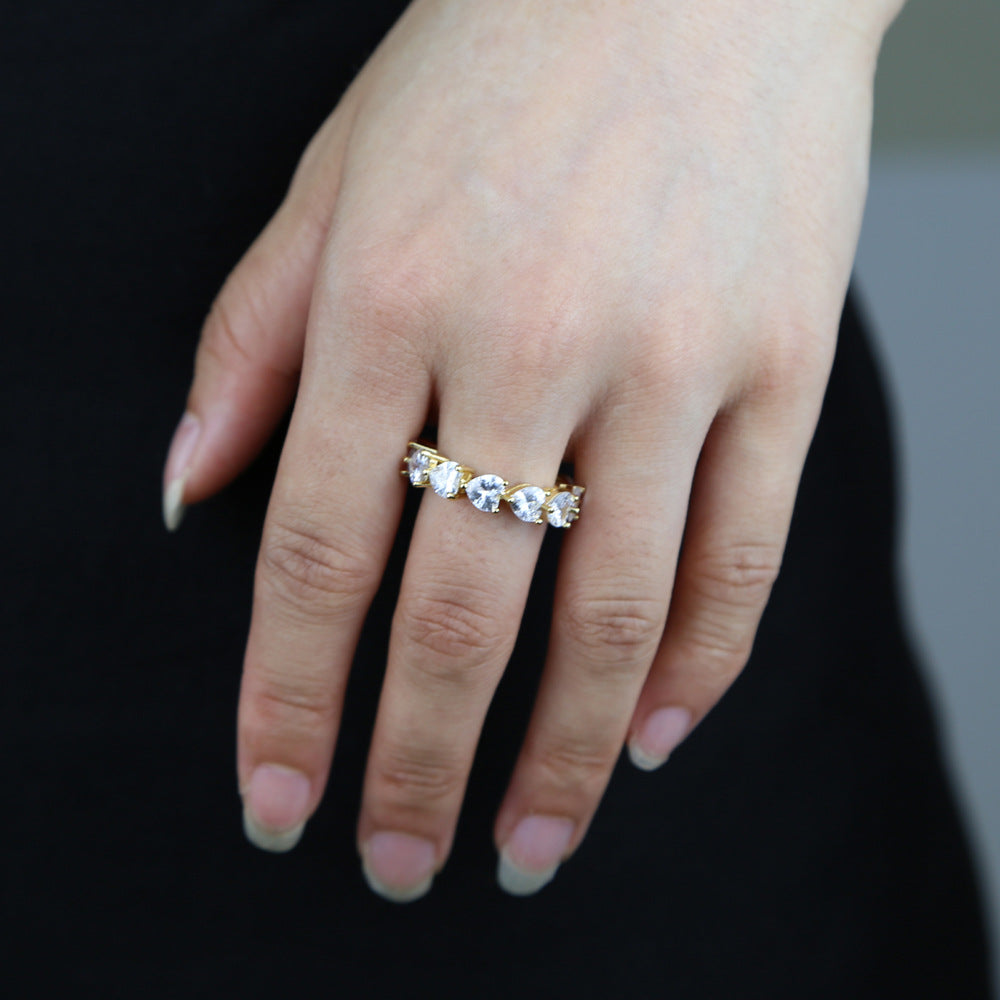 VVS Jewelry Heart Eternity Ring
