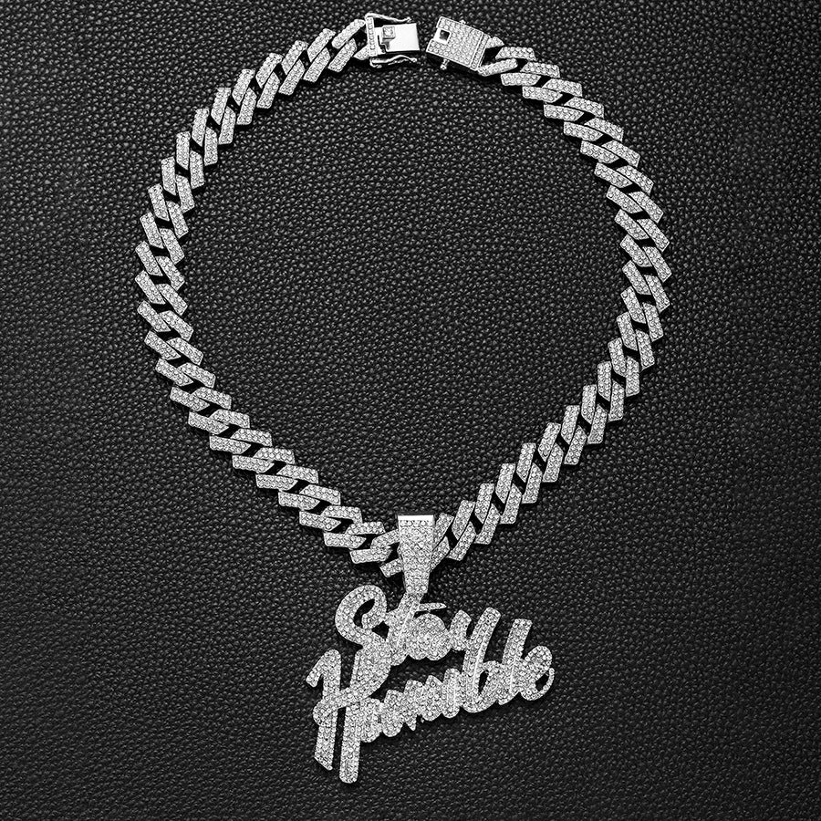 Anhänger STAY HUMBLE + kubanische Kette