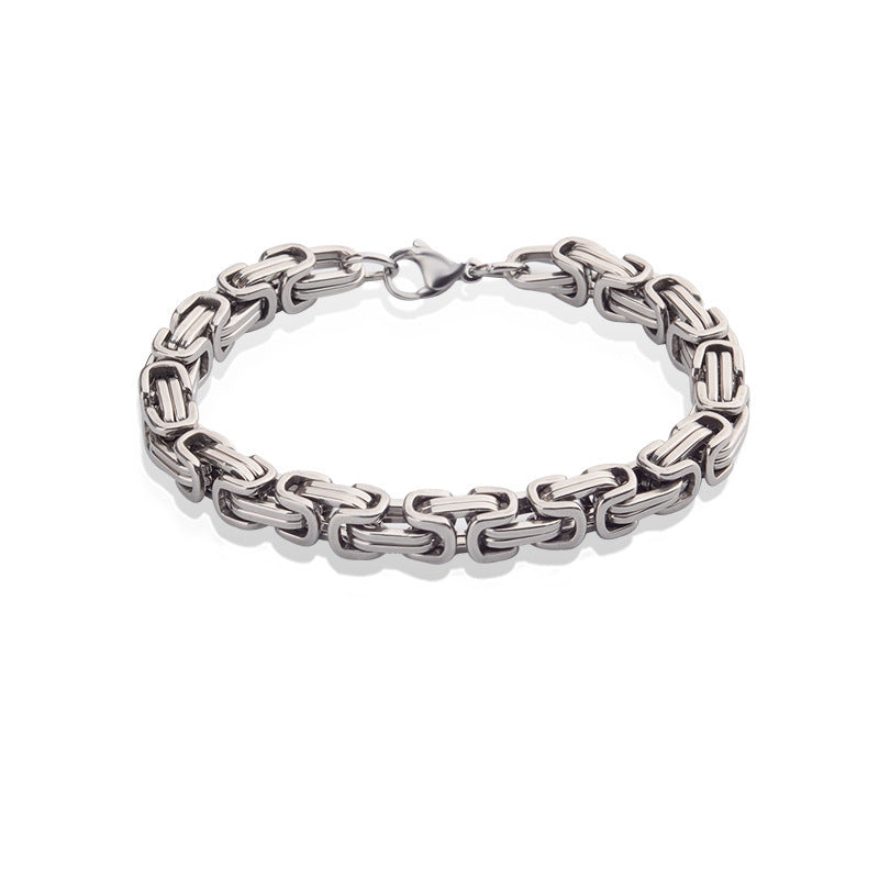 Bracelet byzantin en acier inoxydable