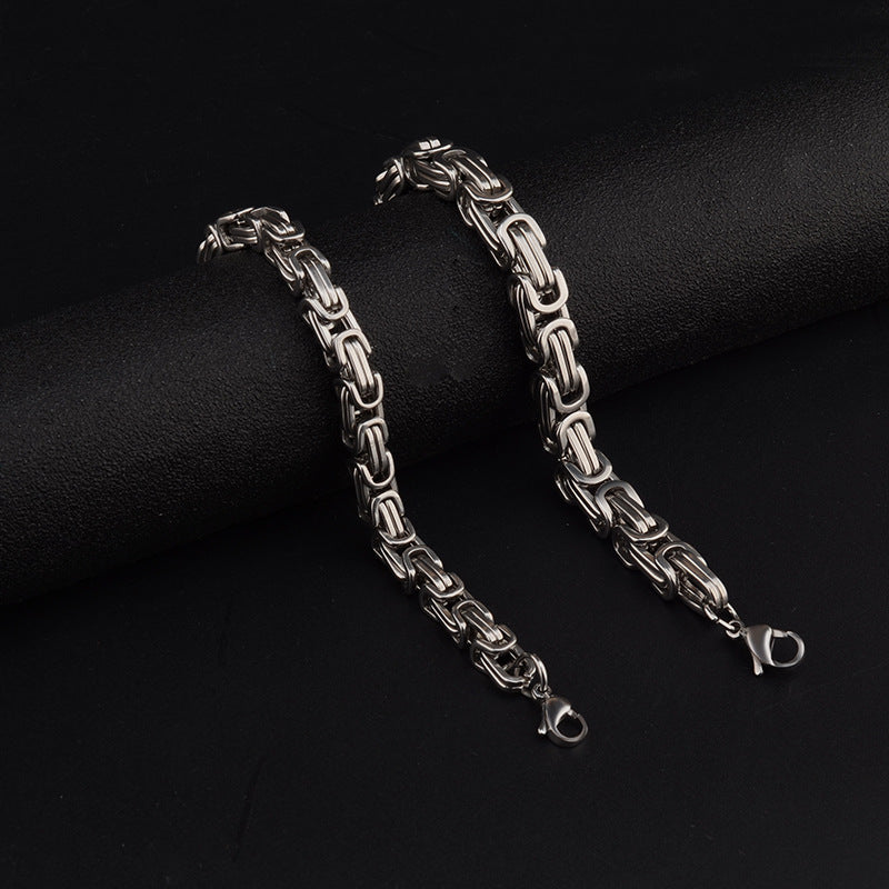 Bracelet byzantin en acier inoxydable