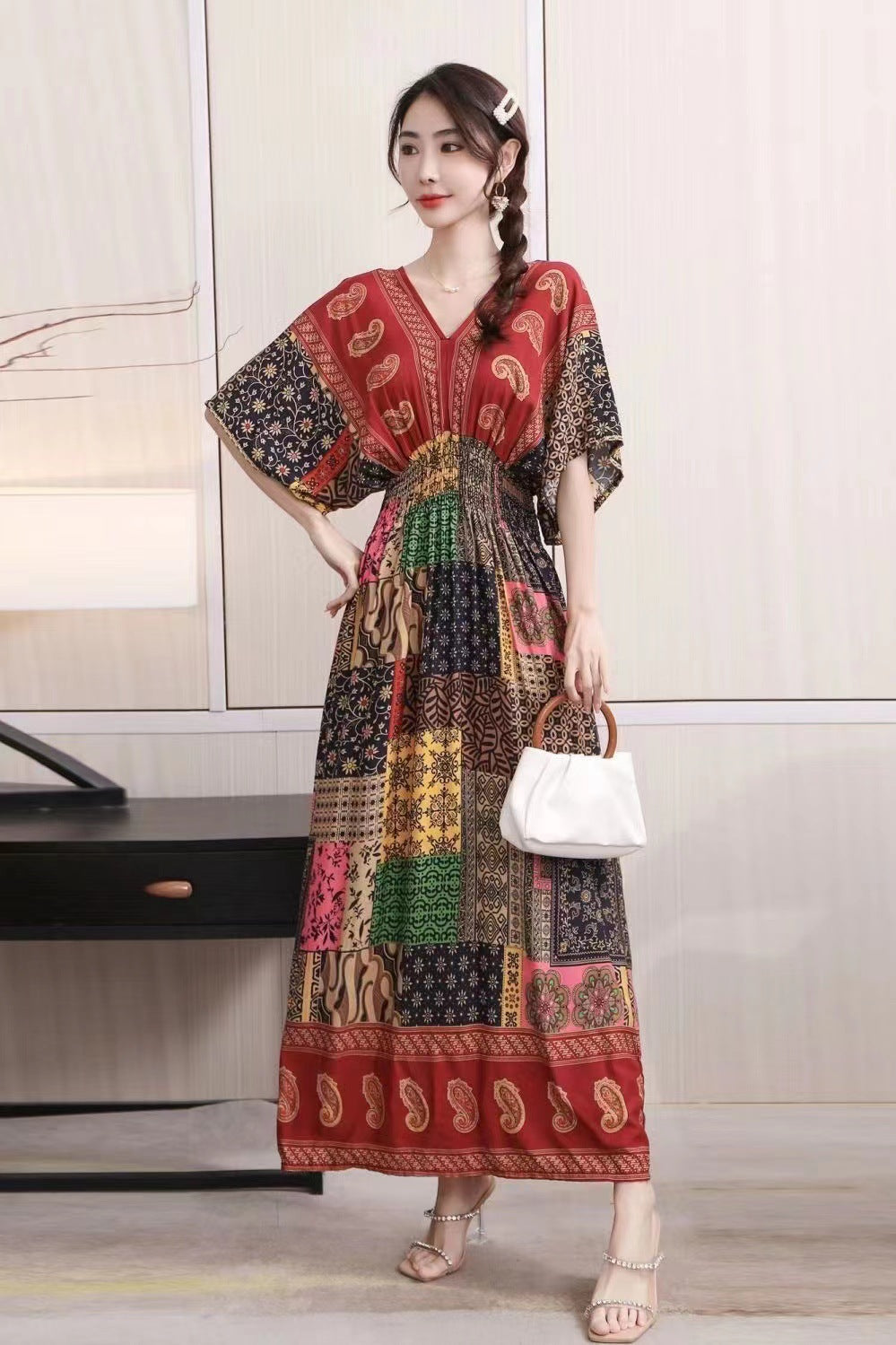 Retro-Bohemian-Sommerkleid