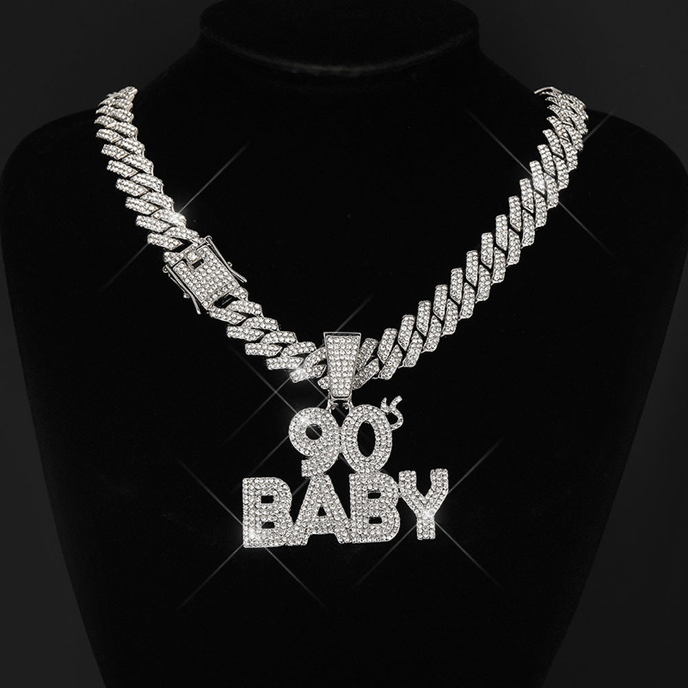 90er BABY Anhänger Kubanische Kette