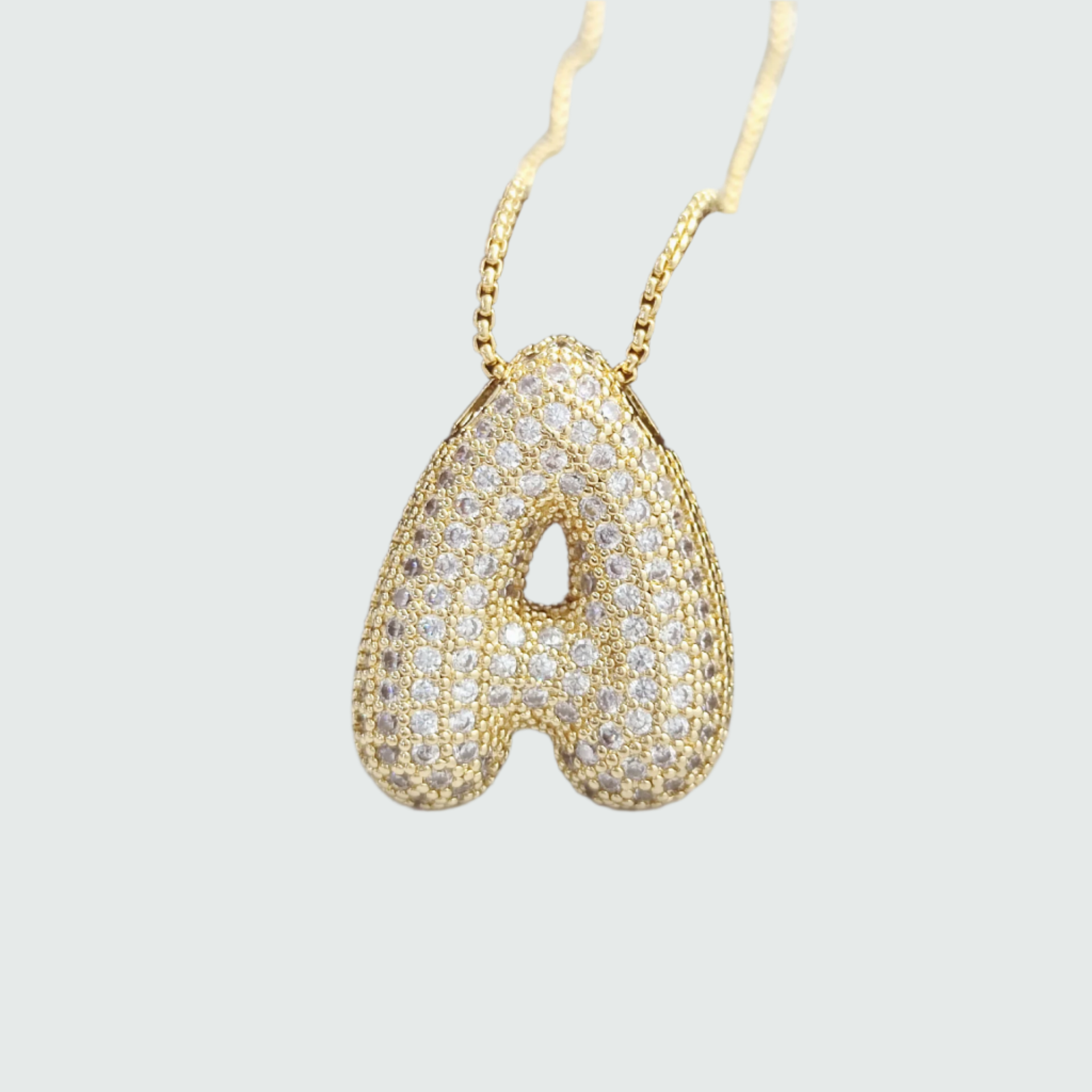VVS Jewelry™ Chubby Bubble Halskette mit Anfangsbuchstaben