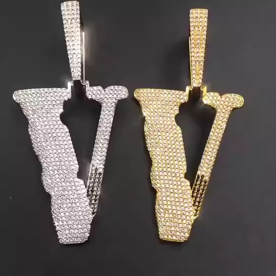 Nano Lil Uzi Vlone V Anhänger Rapper Kette