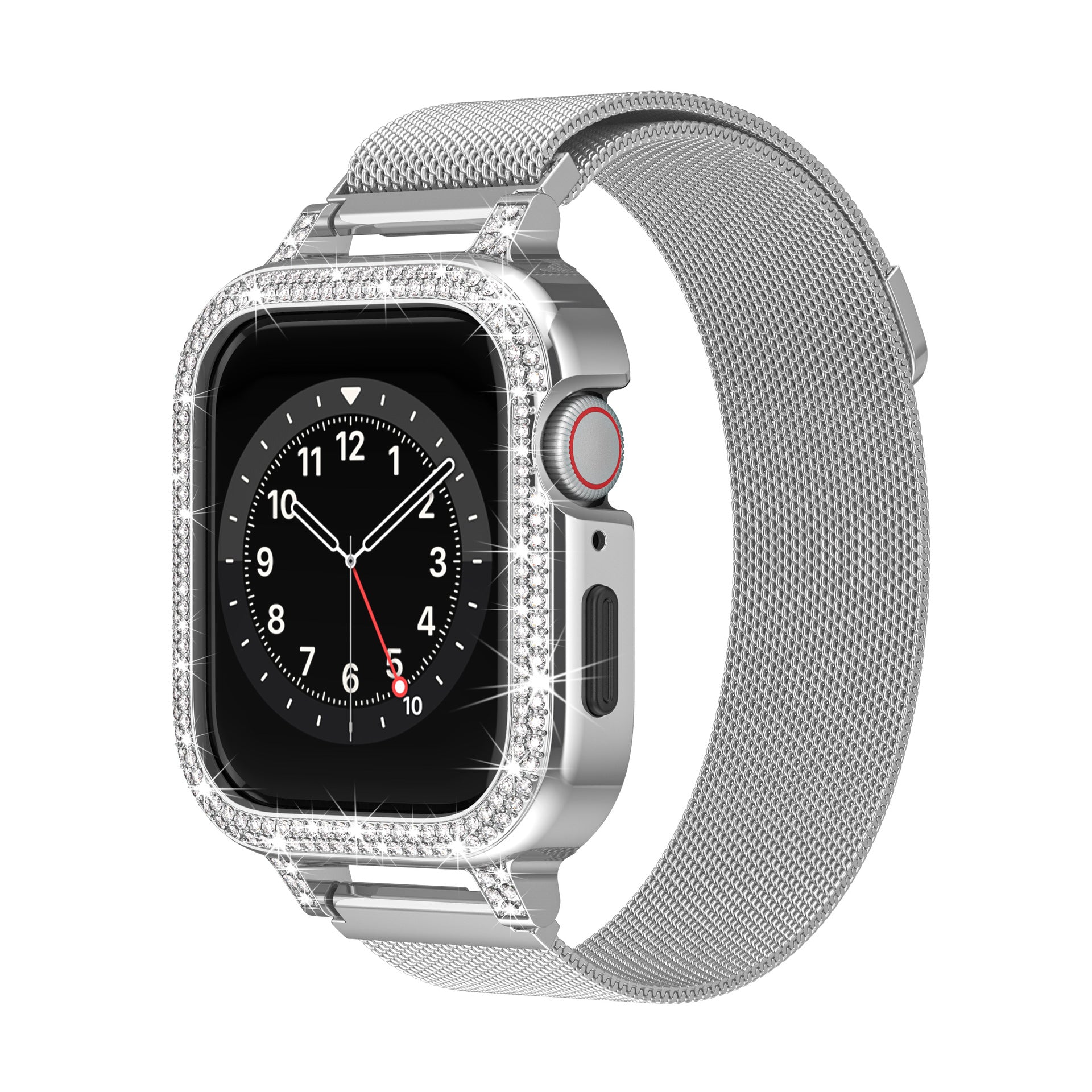Bracelet Apple Watch avec lunette en diamant