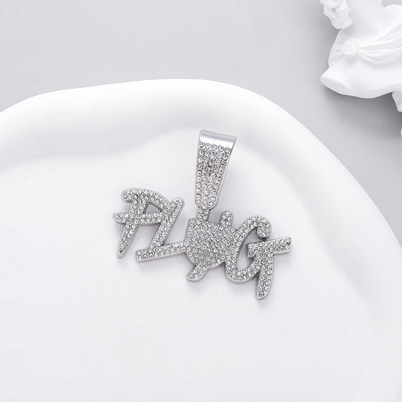 PLUG Buchstabenanhänger + kubanische Kette