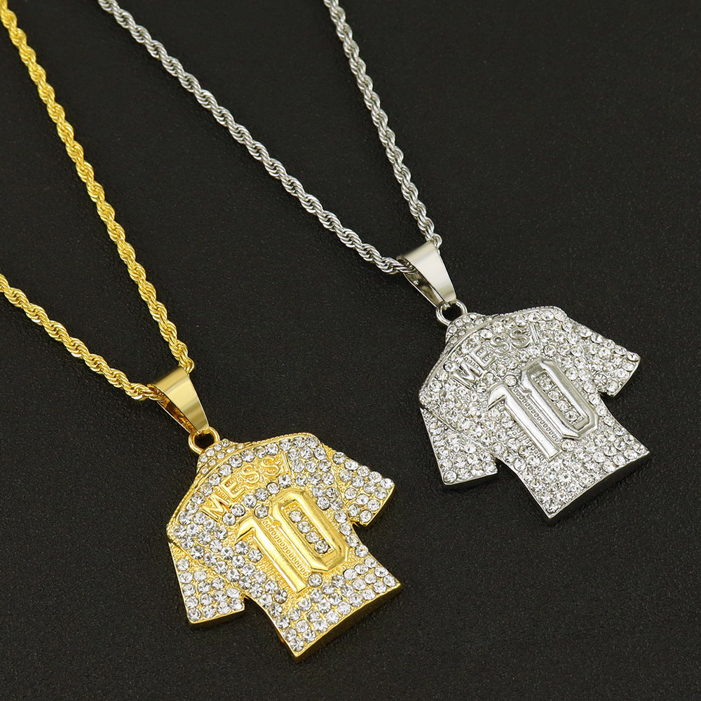 Halskette mit Trikot-Anhänger Nr. 10 von Messi